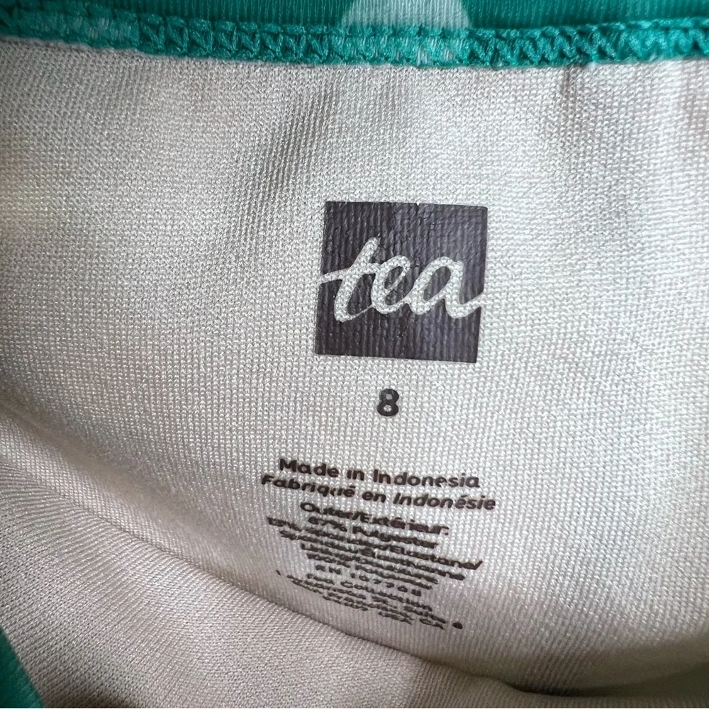 Tea Collection Polka Dot Tankini Swim Set 2 Piece Green White